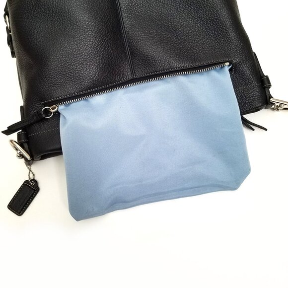 Coach Legacy Soho Black Pebble Leather Shoulder Crossbody Hobo Bag #F15064 - Picture 10 of 12